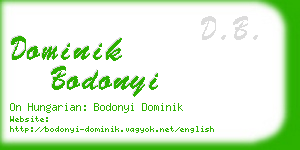 dominik bodonyi business card
